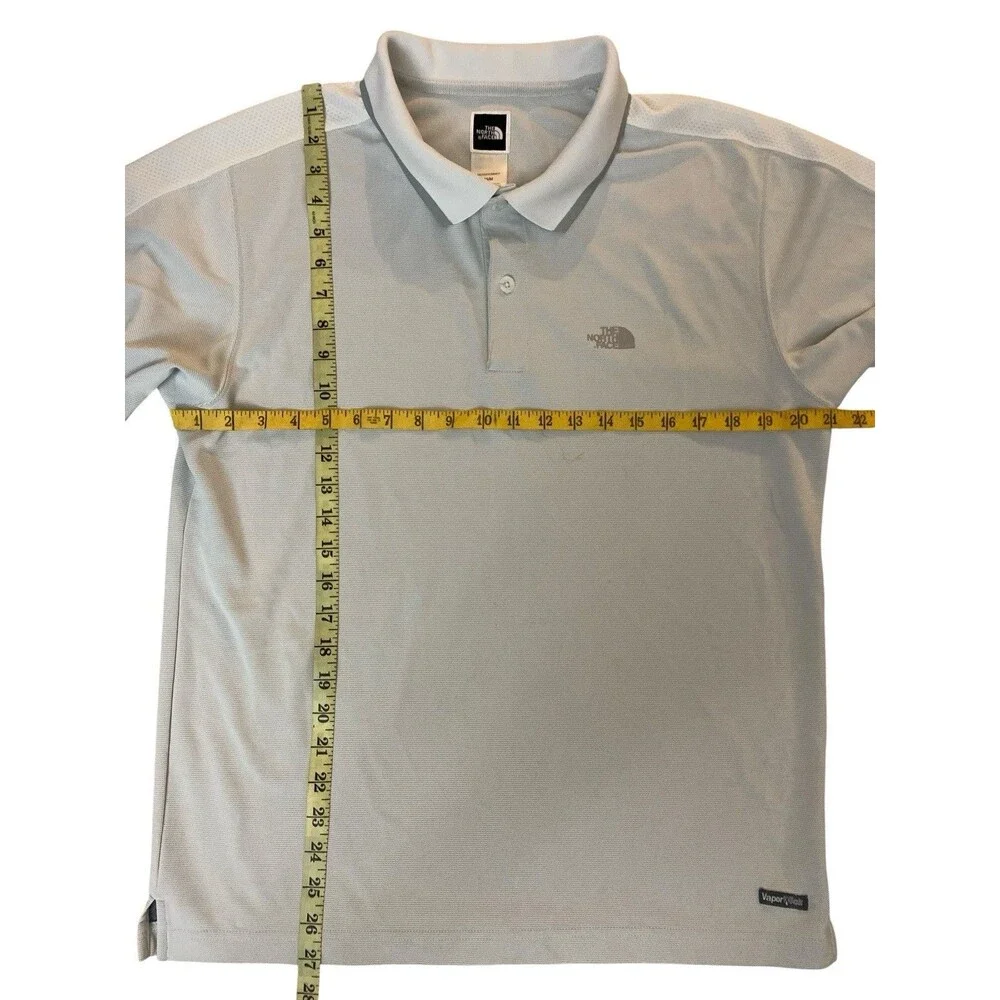 The North Face Men’s Polo Shirt M VaporWick Gray Performance Golf Hiking Top‎